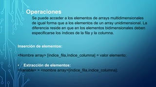 Array bidimensionales | PPT