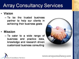 Array Consultancy Services Brochure [Ppt] | PPT
