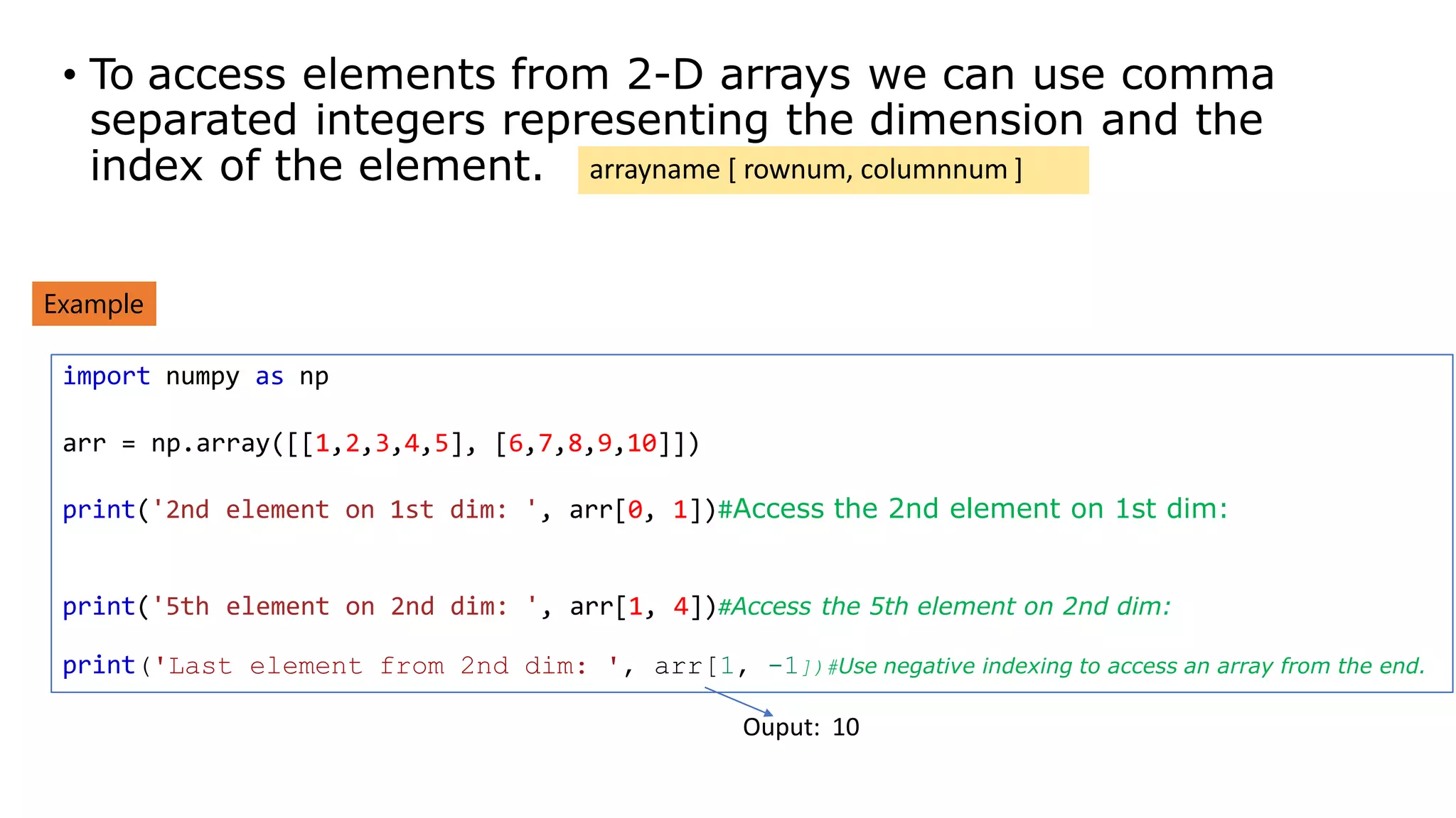 arraycreation.pptx | Programming Languages | Computing