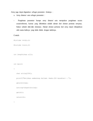 Array dalam bahasa c | DOCX