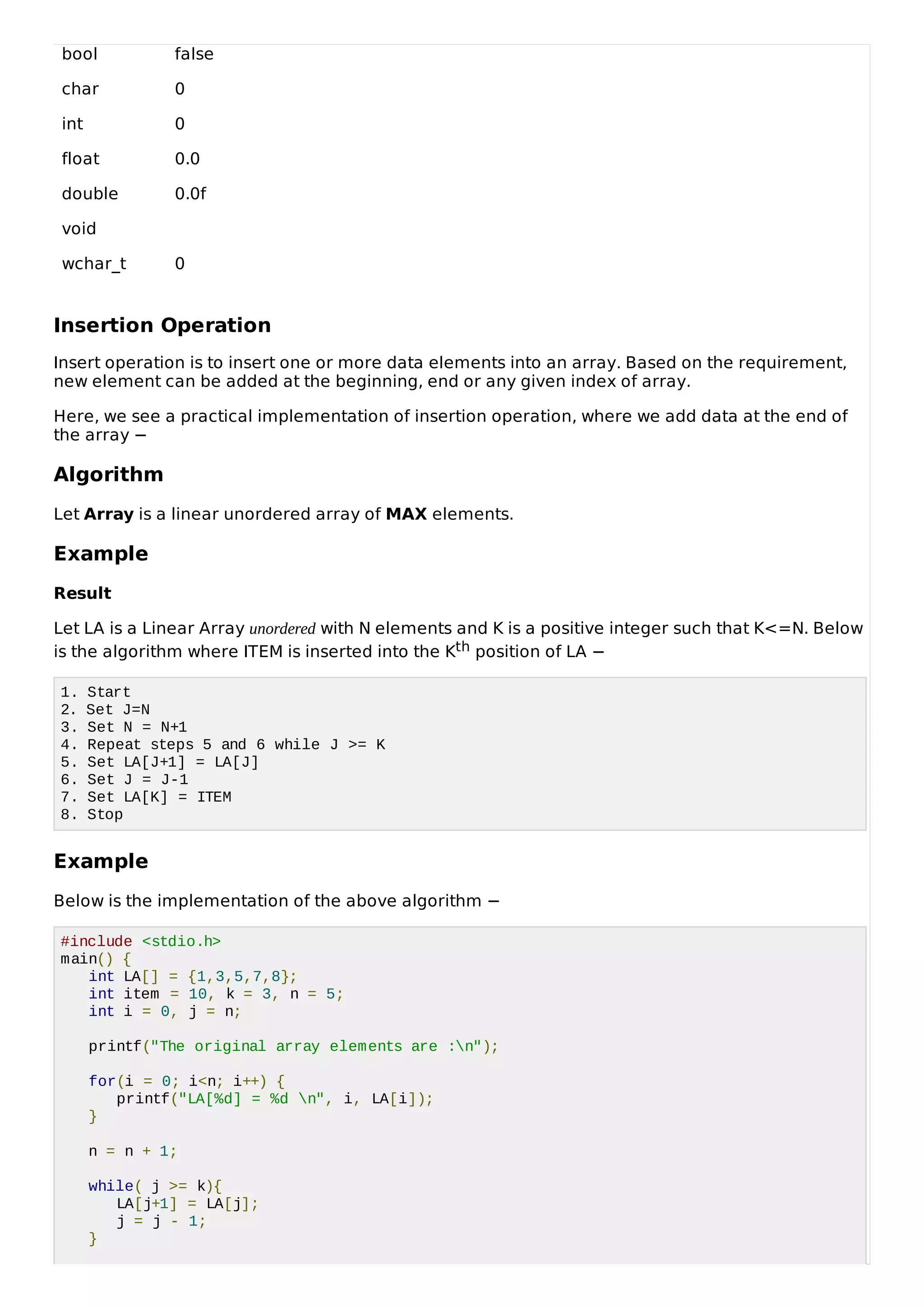 Array data structure | PDF