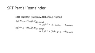 Srt Division Examples array divider on digital design for reference | PPTX