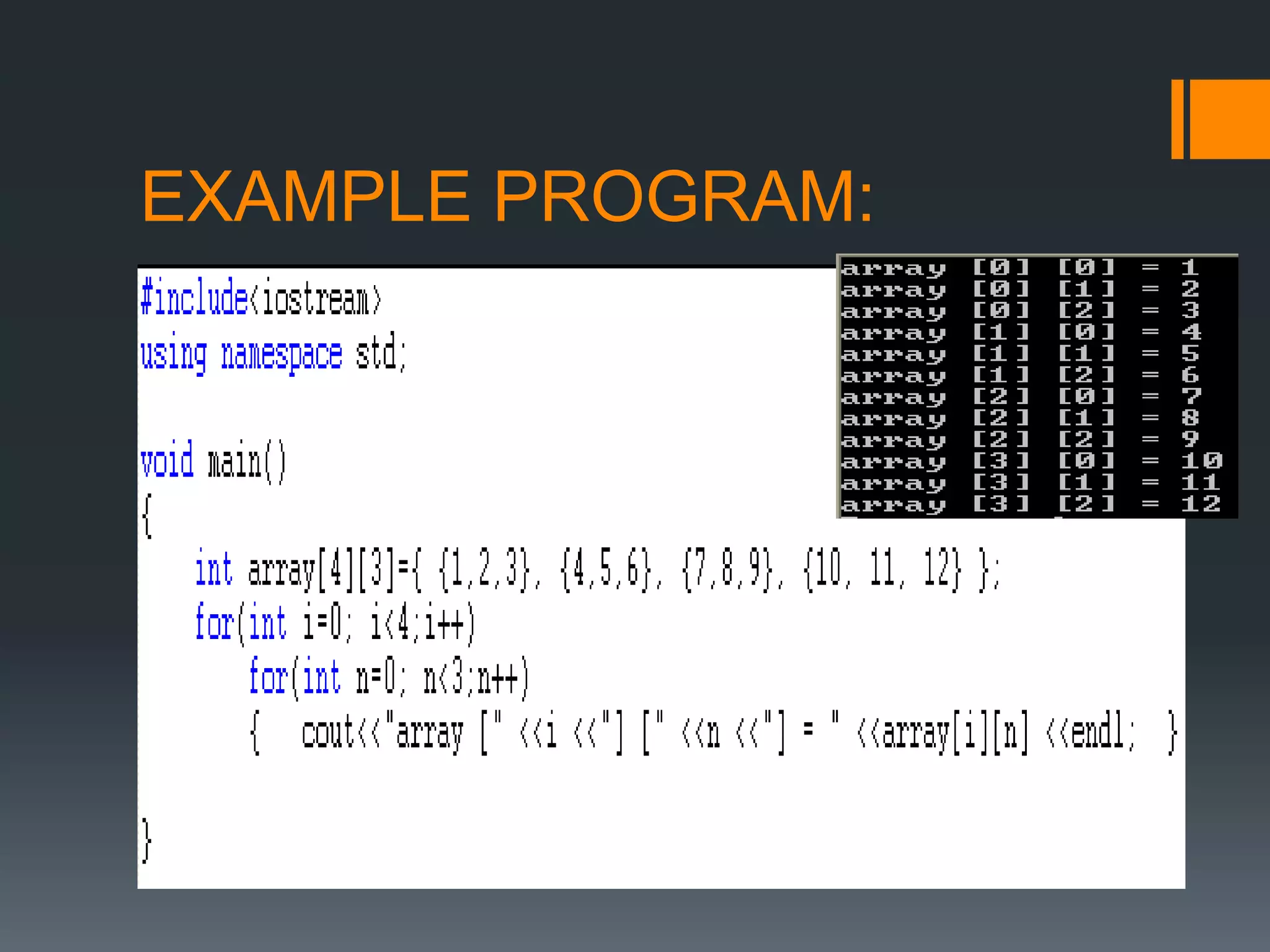 EXAMPLE PROGRAM:
 