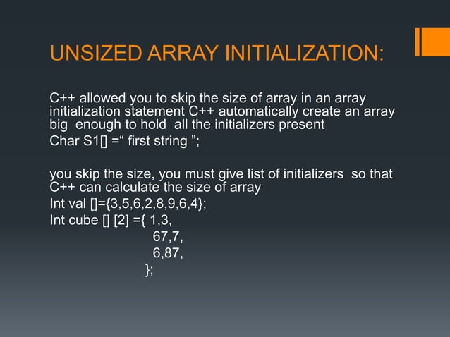 Array in c++ | PPTX