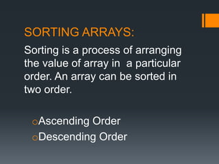 Array in c++ | PPTX