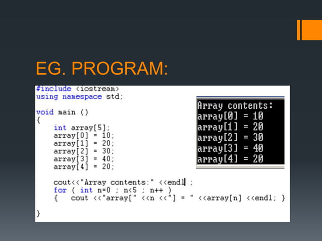 Array in c++ | PPTX