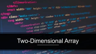 Array in c | PPTX