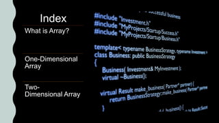 Array in c | PPT
