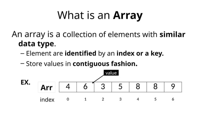 ARRAY in C++. Why, when and how to use array | PPT
