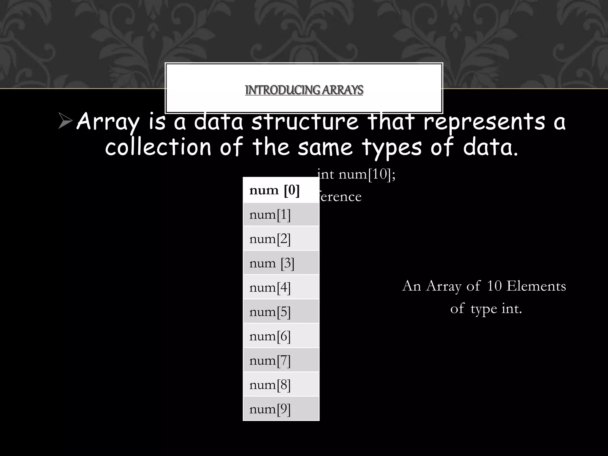 Array in c language | PPT