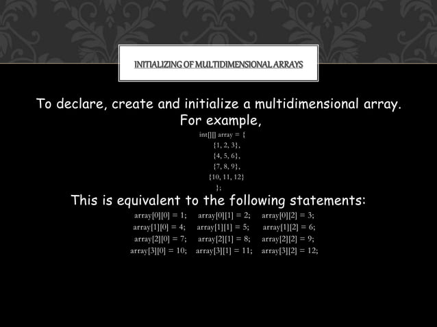 Array in c language | PPT