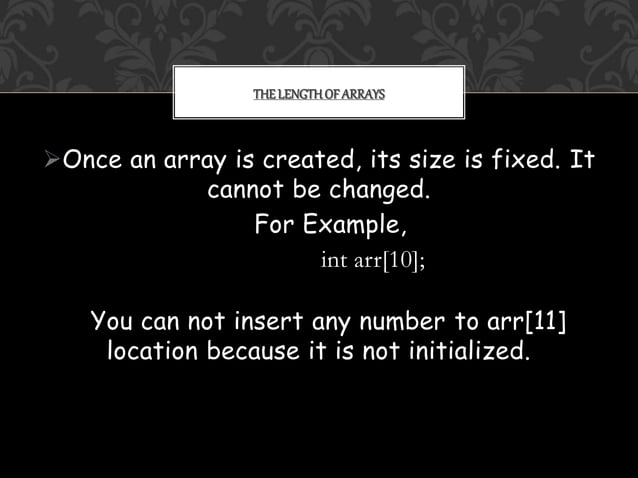 Array in c language | PPT