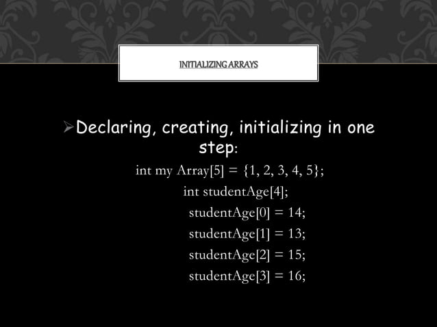 Array in c language | PPT