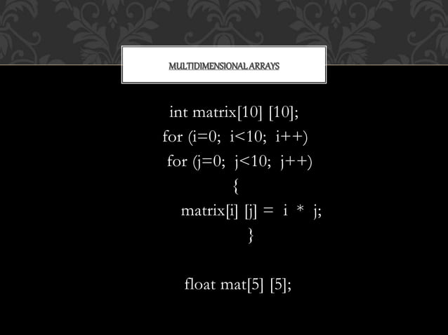 Array in c language | PPT