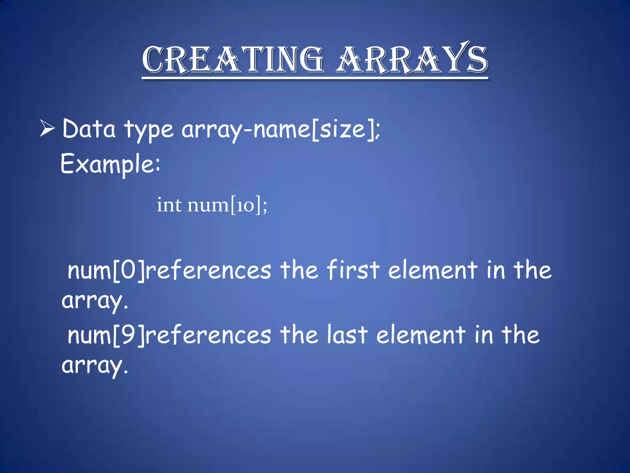 Array in c language | PPT
