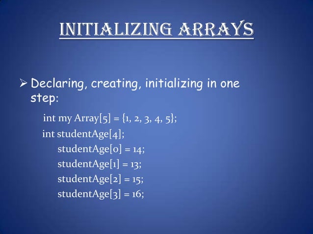 Array in c language | PPTX