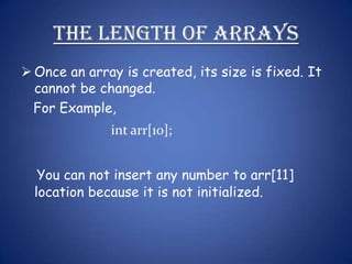 Array in c language | PPT