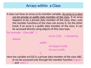 array in class, functions and objects.pptx