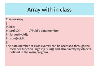 array in class, functions and objects.pptx
