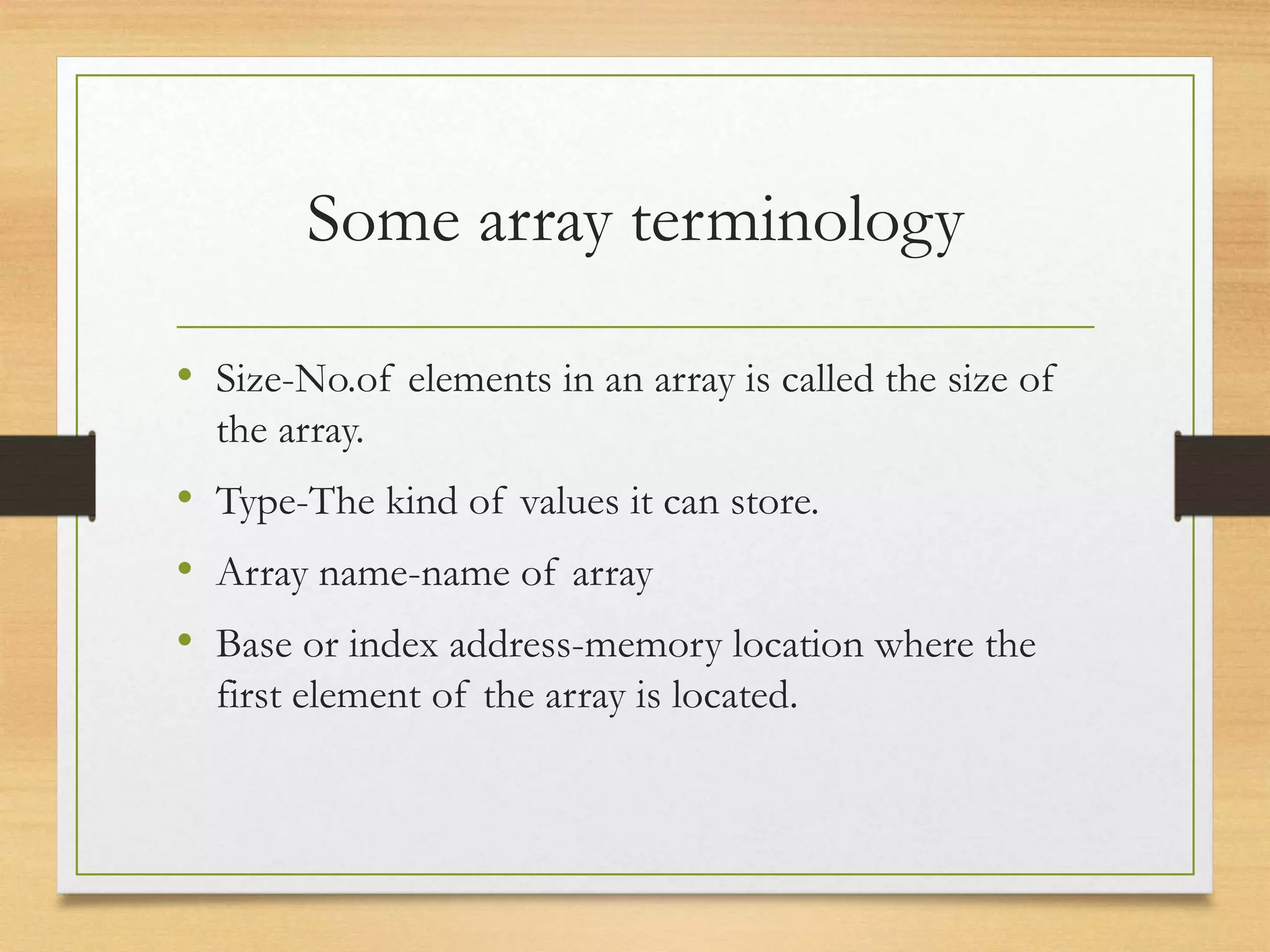 One Dimensional Array | PPT