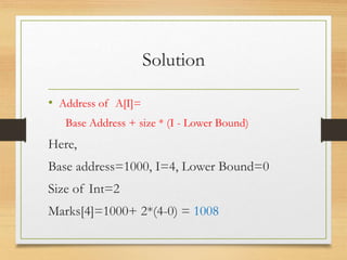 One Dimensional Array | PPT