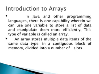 Array lecture | PPT