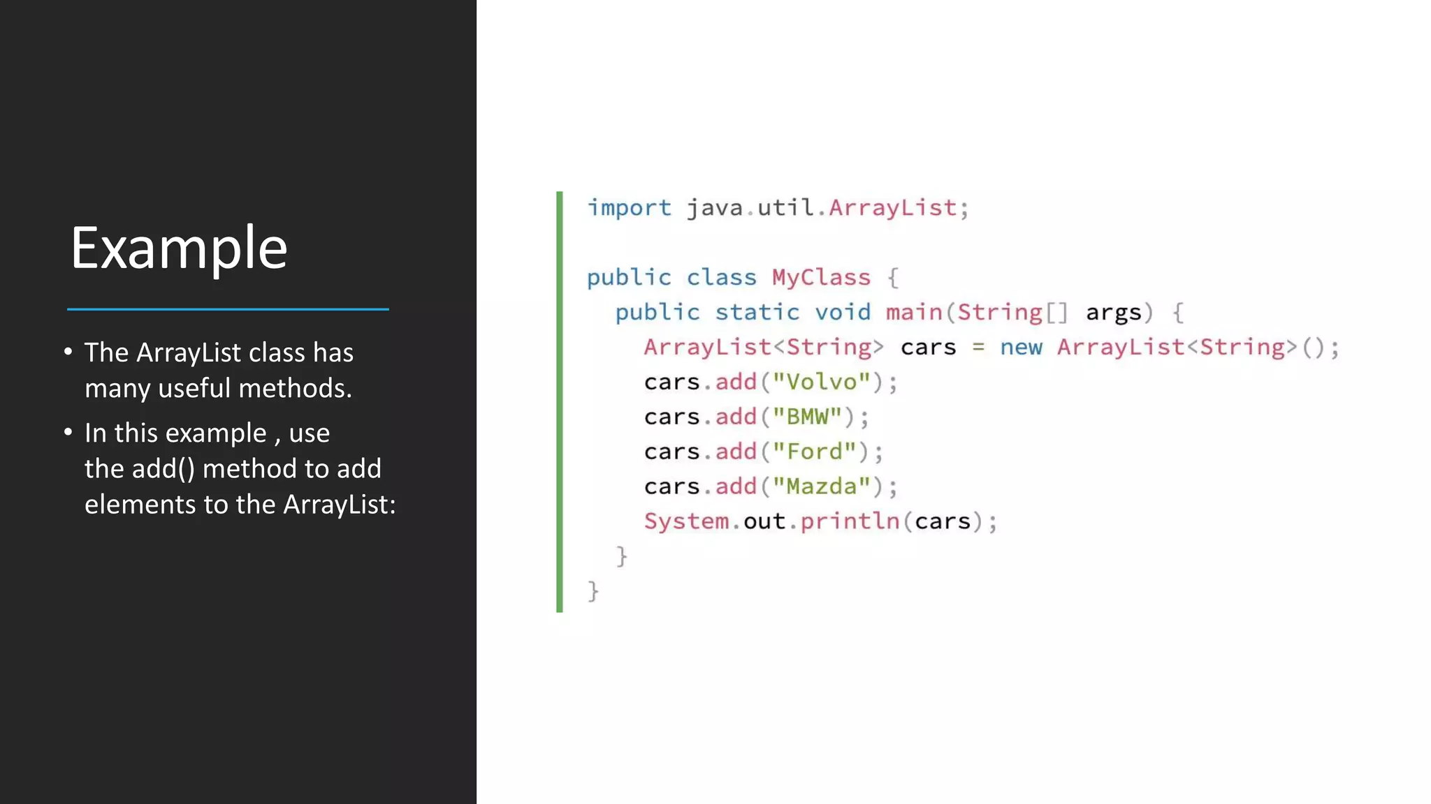 ArrayList in JAVA | PPTX