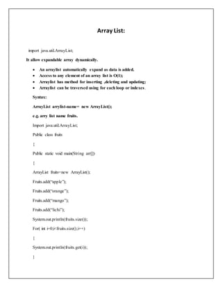 Array list | PDF