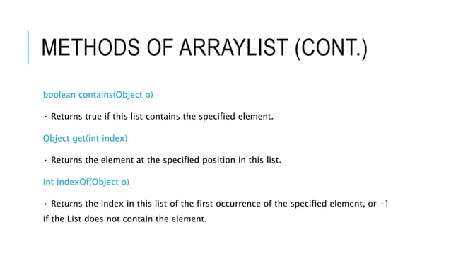 ArrayList class and useful methods.pptx