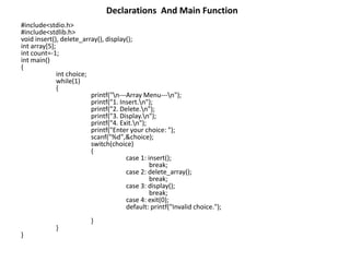 Array menu | PPT
