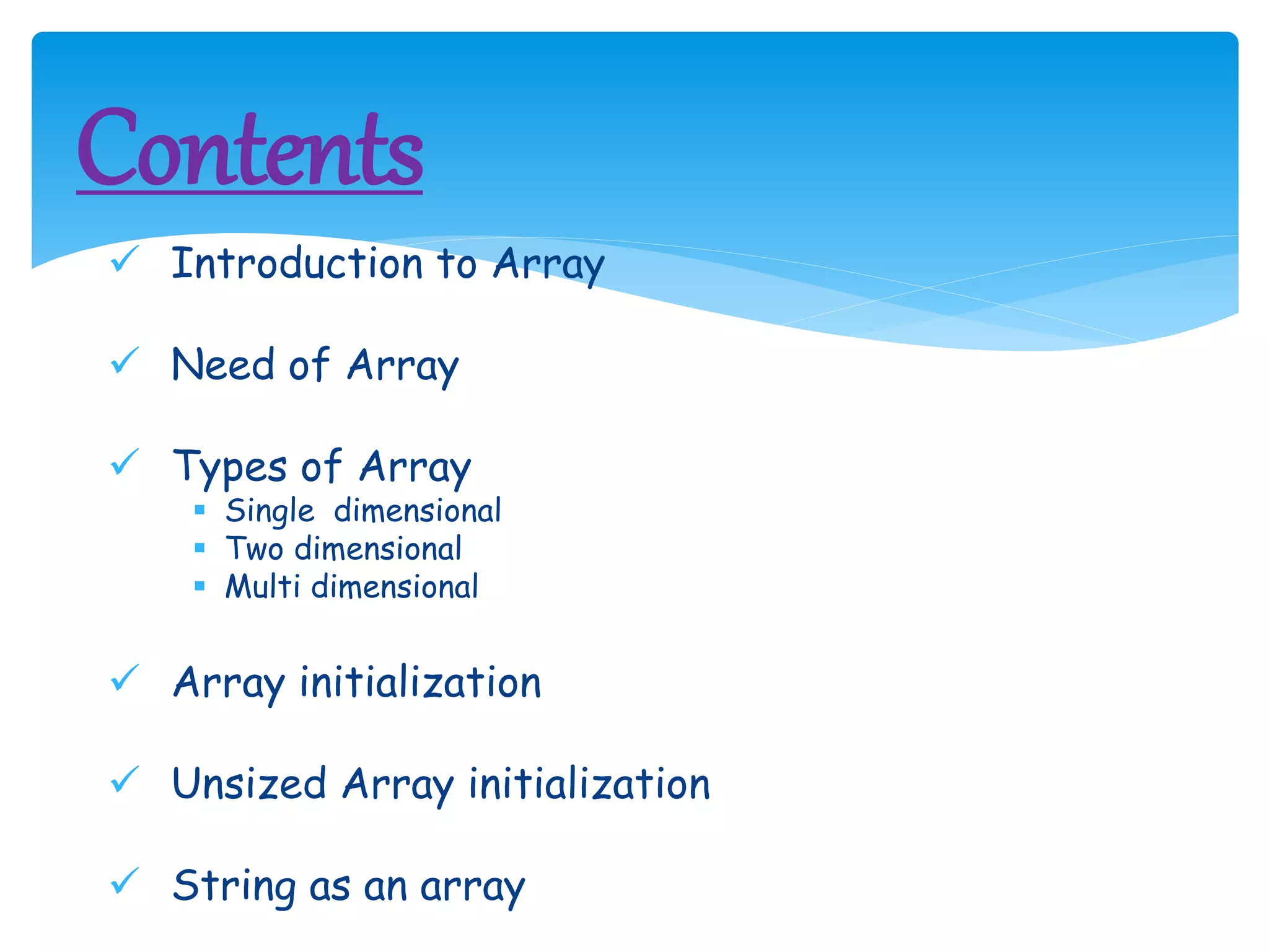 Introduction to Array ppt | PPT