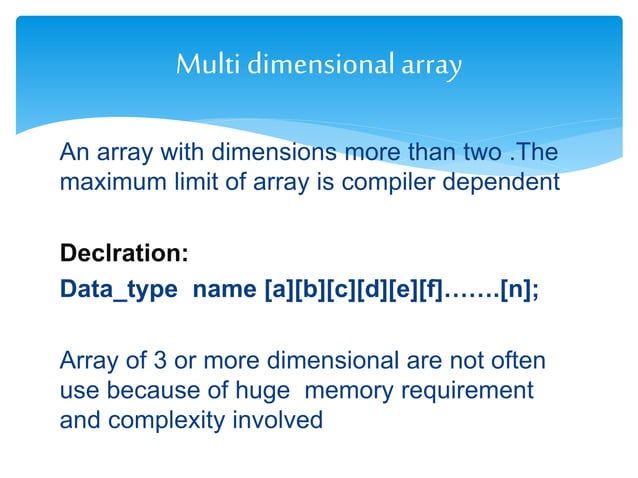 Introduction to Array ppt | PPTX