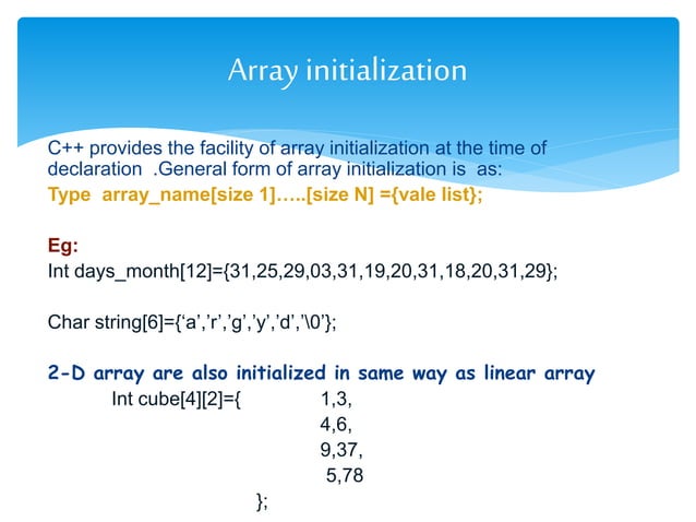 Introduction to Array ppt | PPTX