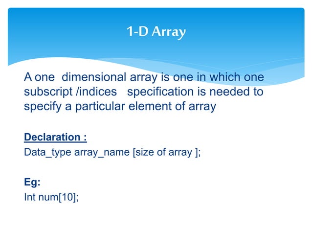 Introduction to Array ppt | PPTX