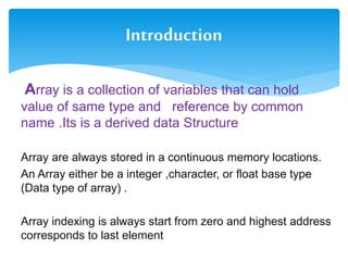 Introduction to Array ppt | PPT