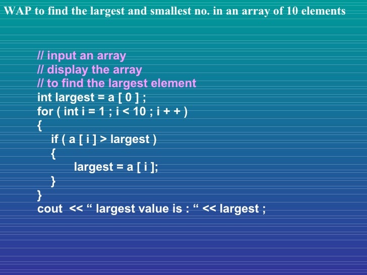 Arrays