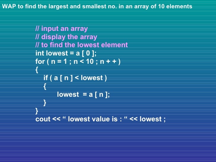 Arrays