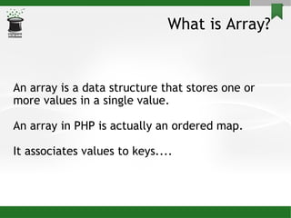 Arrays in PHP | PPT