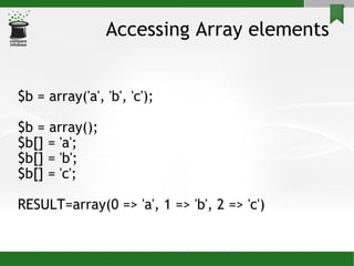 Arrays in PHP | PPT