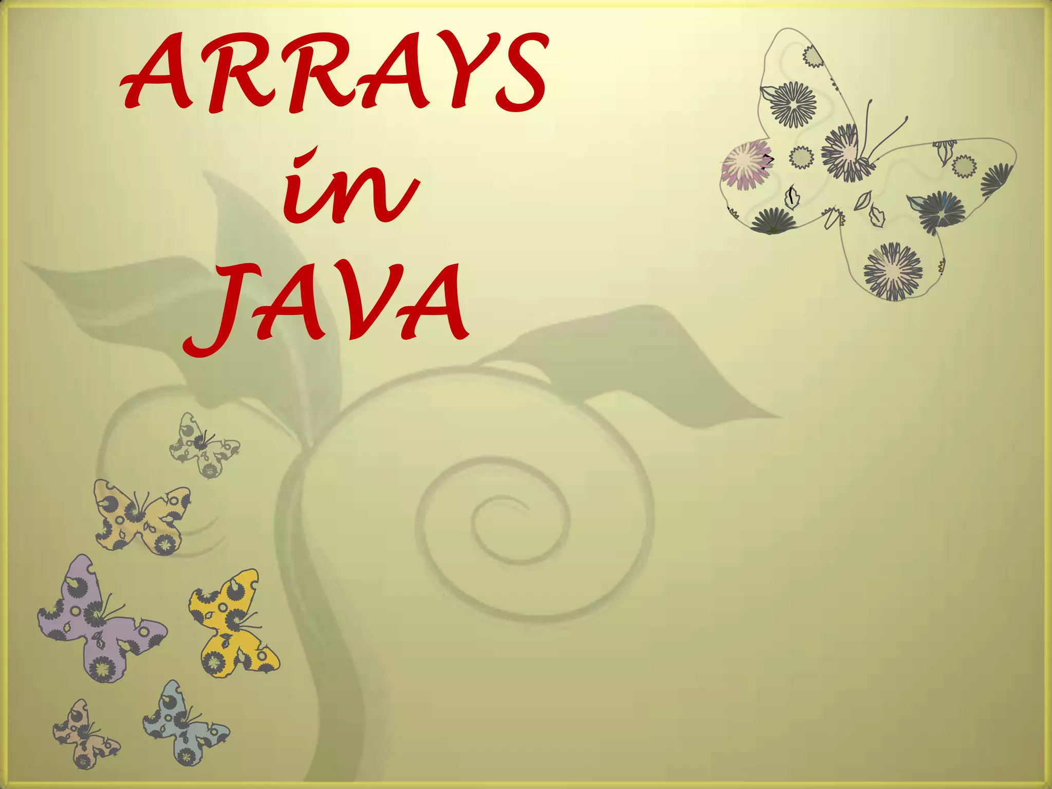 Arrays in Java | PPTX