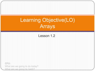 Arrays | POTX | Science