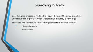 Arrays In C++ | PPTX