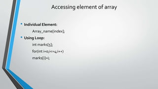 Arrays In C++ | PPT