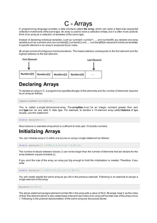 Arrays | DOCX | Programming Languages | Computing