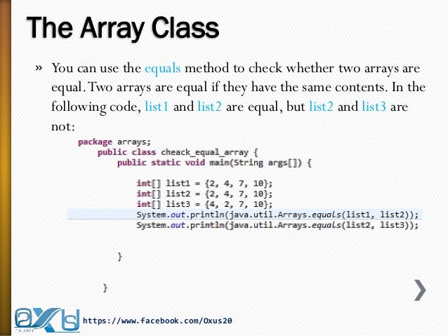 Java Arrays Equals Method Example Java Arrays Equals Method Example