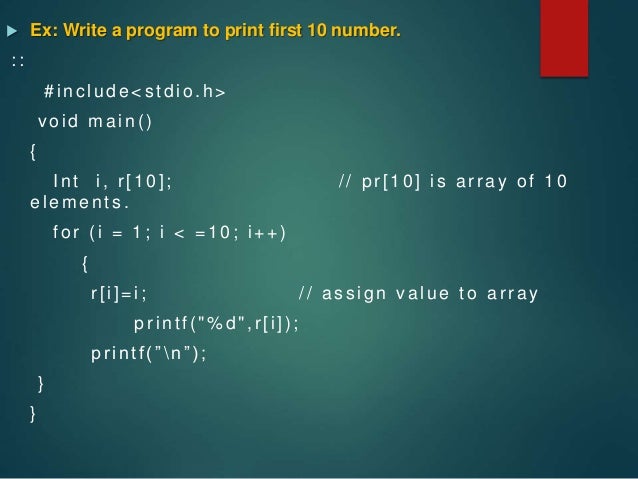 Arrays in C language