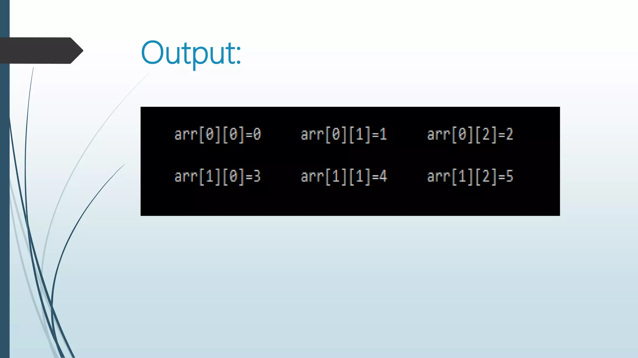Output:
 