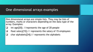 Arrays | PPTX