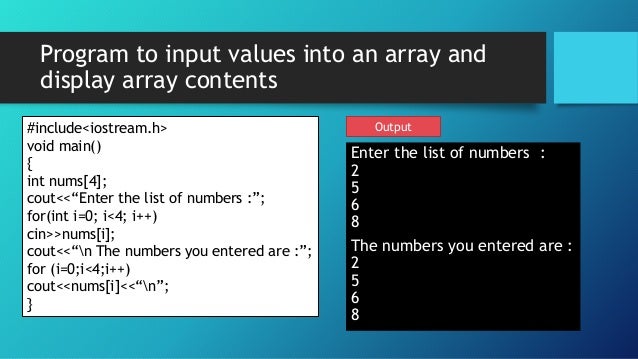 Arrays