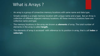 Arrays | PPT